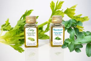 Live Oil, Extra Virgin Olive Oil Celery, Peppermint, Sedano., Menta Piperita