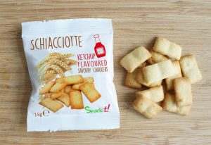 schiacciotte ketchup flavour, snackeat
