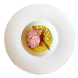 orzotto, orzo, zafferano, crema, zucca, salame cotto, polvere, porro, barley, saffron, pumpkin, cream, cooked, salami, leek, powder, Nepi, Tuscia