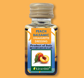 Peach balsamic Vinaigrette, live oil